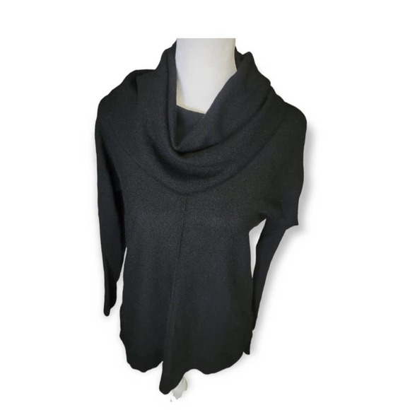 Tahari Womens Extra Fine Merino Wool Cowl Neck Size‎ Small Black - Picture 2 of 8